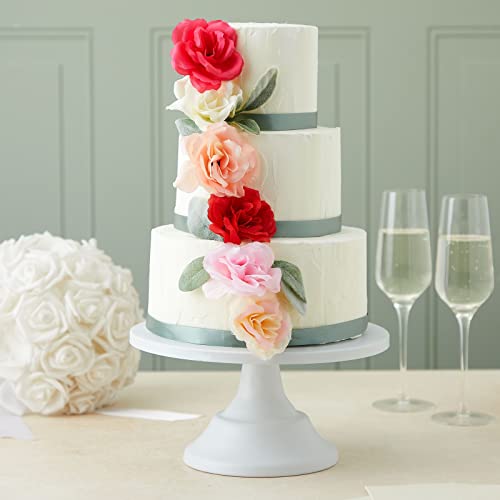 Juvale 60 Pack 3 Inch Artificial Flower Heads For Crafts, Loose Fake Flowers, Bulk For Valentines, Wedding Decorations, Baby Showers, Pink And White #TOP2