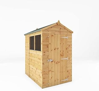 Waltons 6 x 4 Shiplap Storage Shed | Apex Roof | Shiplap Tongue and Groove | Wooden Garden Storage Shed | 10 Year Anti Rot Guarantee | 6 x 4 6ft 4ft