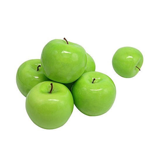 Maggift Artificial Fruits 6 Pack,Decorative Fruit (Apple Green) #TOP10