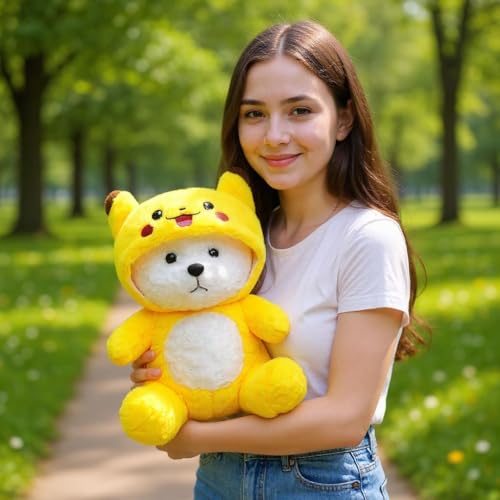 Image of HUG 'n' FEEL SOFT TOYS Hoodie Teddy Bear 45 CM Plush Soft Toy for Kids Boys Girls | Cute Stuffed Animal Teddy | Hugging Pillow Birthday Gift & Room Decor