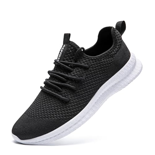 Image of DLWKIPV Mens Slip On Shoes Tennis Walking Gym Athletic Running Fashion Sneakers Workout Footwear Casual Sport Outdoors Breathable Knitted Mesh Lightweight