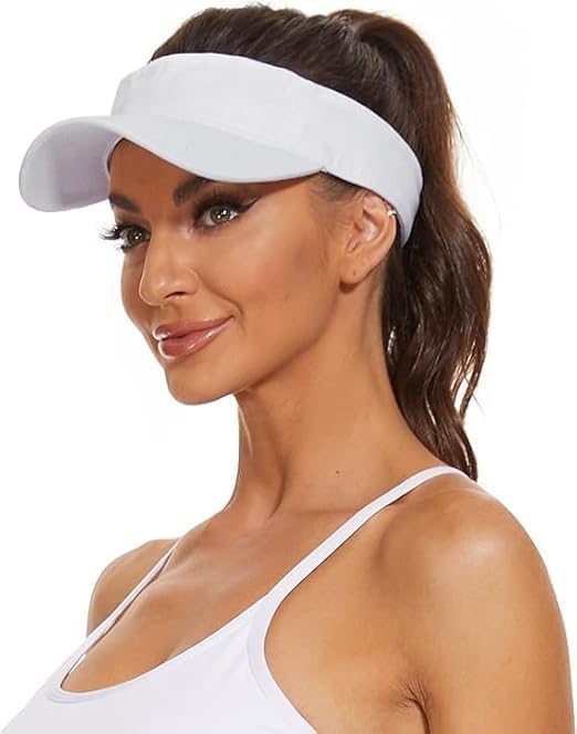Womens Visor Hats for Women Adjustable Beach Sun Visors Unisex Golf Tennis Visor Cap for Men Lightweight Breathable Outdoor Sports Hat for Running Travel Casual Summer Wear-image-34
