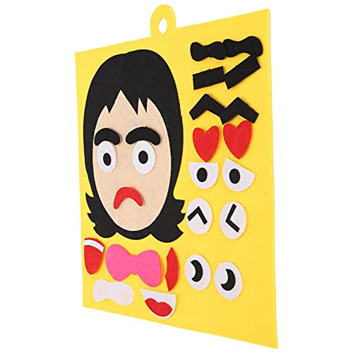 Brinquedos de quebra-cabeça de expressões faciais, brinquedos de quebra-cabeça pequenos de feltro de