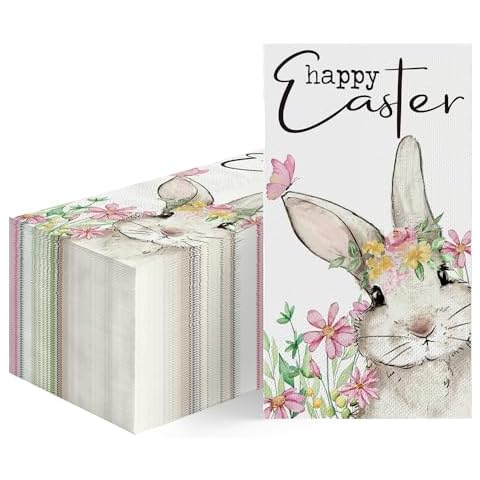 Horaldaily 100 Easter Disposable Napkins Cover