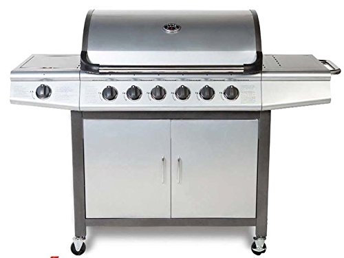 FirePlusTM CosmoGrill 6+1 Gas Grill BBQ Barbecue - Silver