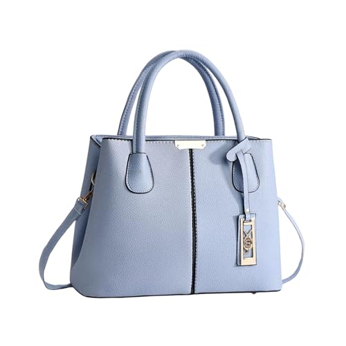 Image of Women's PU Leather Handbag Stylish Tote Shoulder Bag with Crossbody Strap Elegant Spacious Purse for Work & Everyday Use