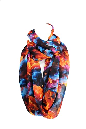 Etwoa Colorful Abstract Infinity scarf Circle scarf Loop Scarf3