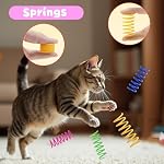 Cat Toys for Indoor Cats 40 PCS Kitten Toys Cat Interactive Toys Pack Including Cats Springs Sparkle Ball Pom Pom Ball Jingle Balls Tracks Balls - Image 6