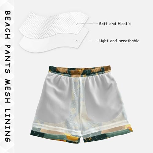 Boys Swim Trunks Capybara Duck Toddler Swim Shorts Beach Board Shorts Swimsuit4