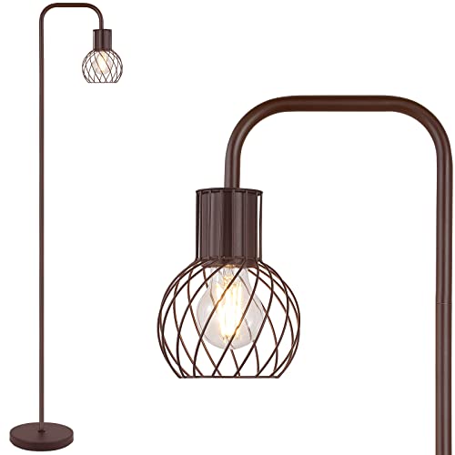 AUQUEE Industrial Standing Lamp with 6W LED Bulb, Foot Switch