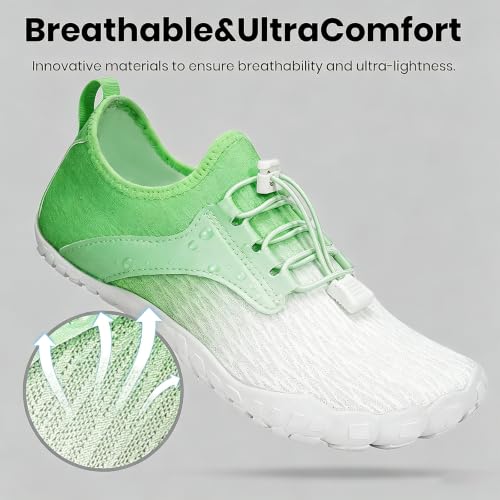 Image of Barefoot Water Shoes for Men Women 2026 Quick Dry Athletic Shoes Non-Slip Wide Toe Aqua Footwear Beach Swim Hiking Kayaking Yoga Outdoor Sport