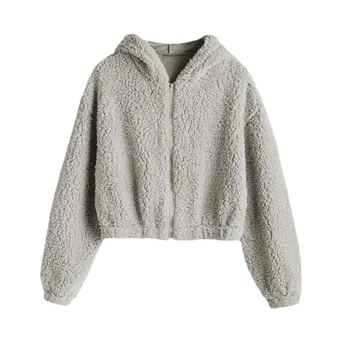ZAFUL Women's Cropped Faux Shearling Jacket Cover
