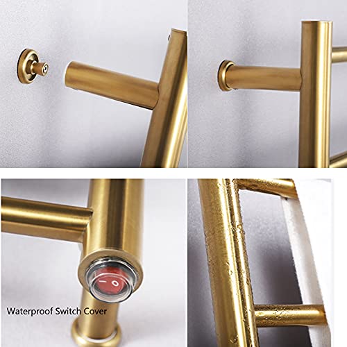 Calentador de toallas de pared cromado para baños modernos 5