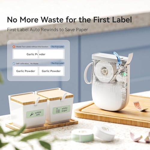 NIIMBOT D11 New Version Label Maker Machine with 3 Rolls Tape, 300DPI Bluetooth Label Printer, Portable Thermal Printer, Sticker Maker for Organizing Home Office School,White by NIIMBOT - Image 5