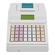 40 Keys Electronic Cash Register, Cash Management System with Thermal Printer LED Display, 10000PLU POS System for Supermarket, Restaurant, Convenience Store