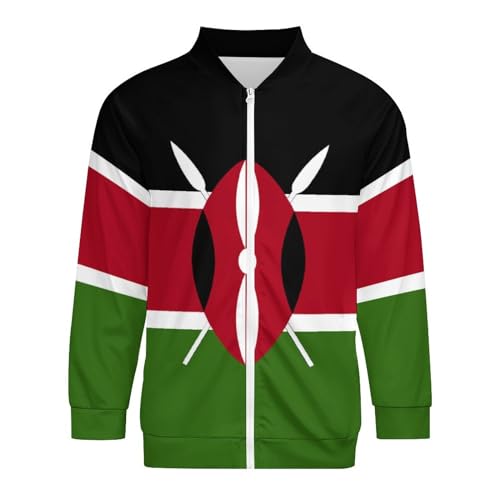 Fattyeery Men‘s Lightweight Jacket Kazakhstan Flag Casual for Men Sweatershirt Autumn Jackets4