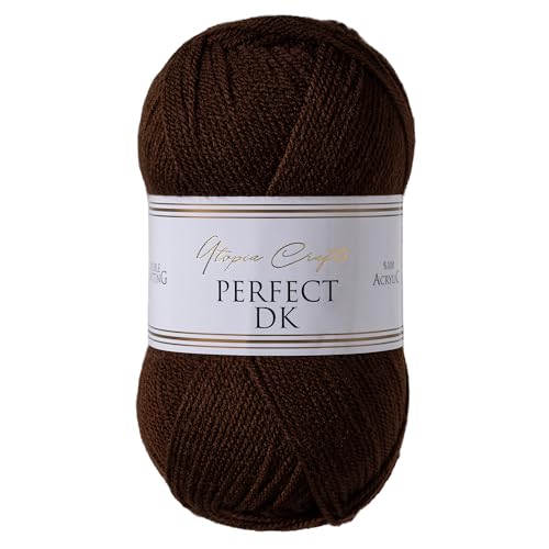 Utopia Crafts DK Double Knitting Yarn 100g (1, Coffee Bean)