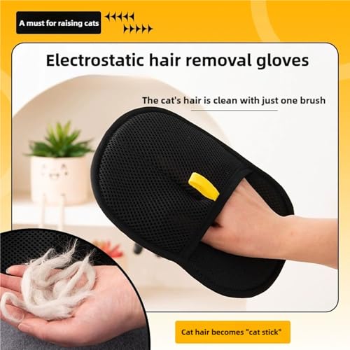 Image of Arrebol Pet Hair Removal Glove for Cats & Dogs, Pets Double-Sided Pet Grooming Gloves，Reusable pet Hair Removal Gloves，Couch, Carpet, Clothing and Bedding - Portable, Multi-Surface Fur Removal Tool
