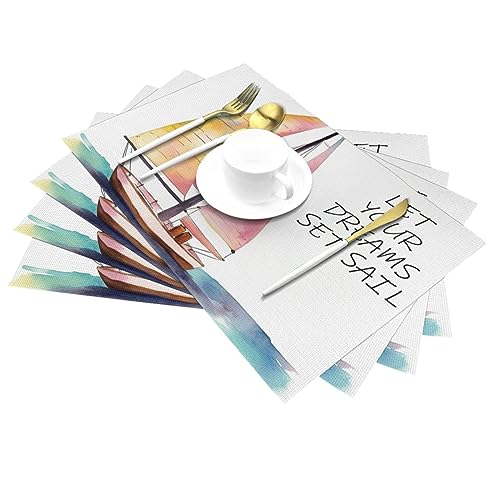 Sets de table imprimés lavables et durables pour décoration de cuisine - 5