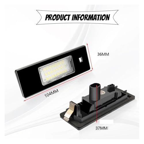 LED matrícula BMW E87 F20 E63 Z4 K48 lámpara bombilla placa trasera xenon blanco coche 6