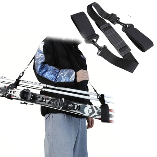 Correa De Portador De Esquí, Esquí Correa Ajustable, Ski Straps Ajustables, Portador De Hombro, Accesorios De Esquí, Equipo De Esquí Al Aire Libre, Adecuado Para Transportar Portaesquís Y Bastones