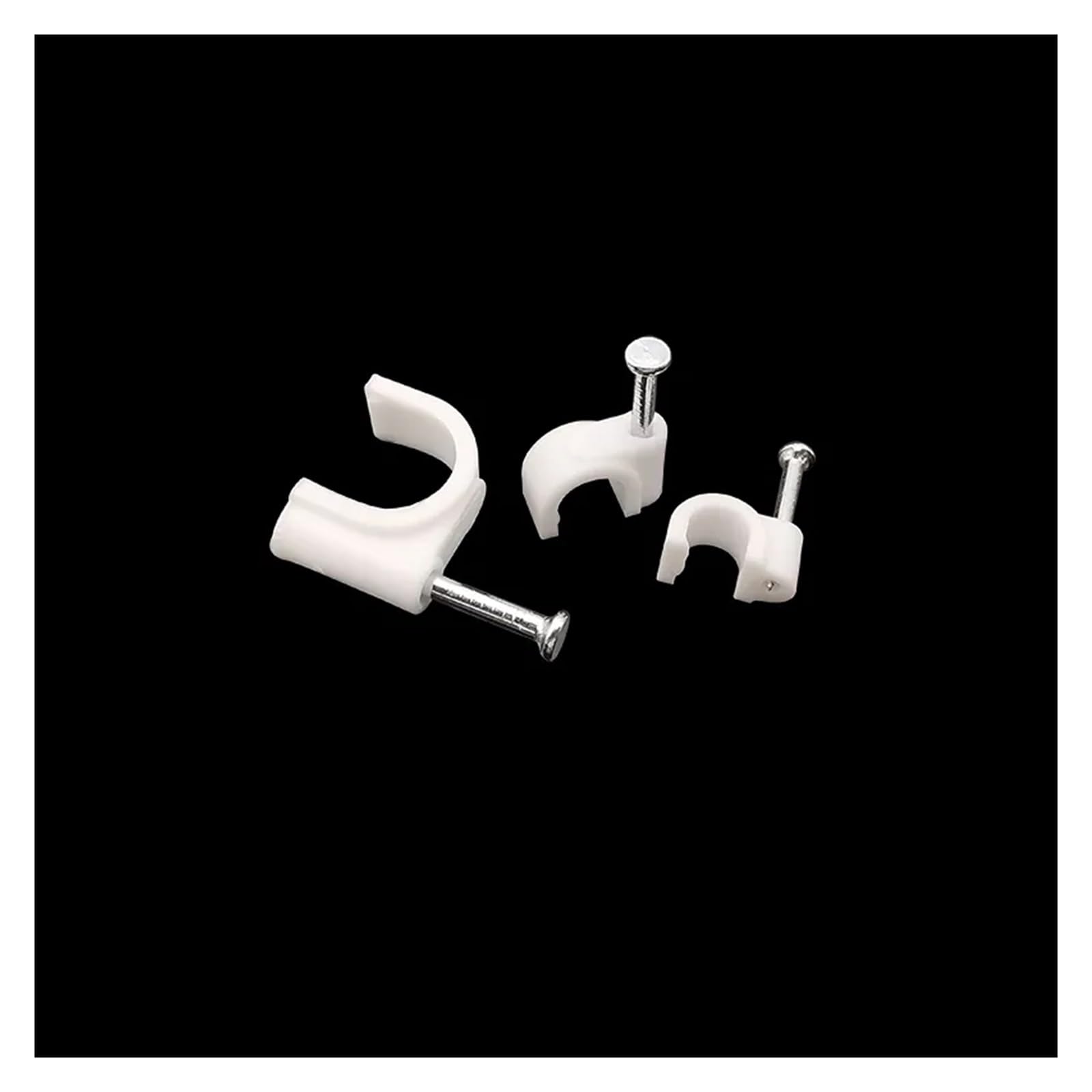 Clips for cables con clavos, 100 unidades, clips for de acero en forma C, 4, 5, 6, 7, 9, 10, 12 Mm, fijación for gestión, eléctricos(9mm)