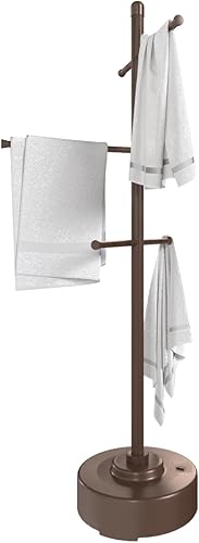 Miniatura 6 de Milliard Toallero de piscina para exteriores, árbol de toalla de spa, hecho de metal y plástico resistente a la intemperie, 65 x 25 pulgadas, color