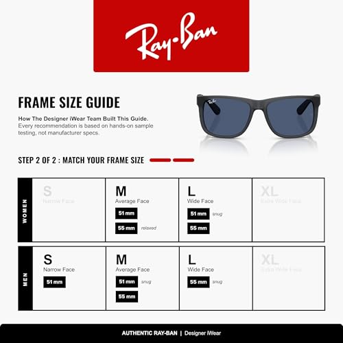 Image of Ray-Ban RB4165 Justin Classic Square Sunglasses for Men for Women