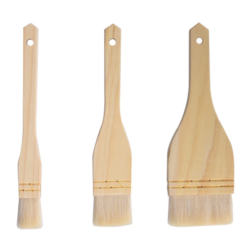 iplusmile 3pièces Brosse Laine Multi-Usage pour Barbecue Pâtisserie Et Sauces Accessoires De Cuisine pour Et Grillage