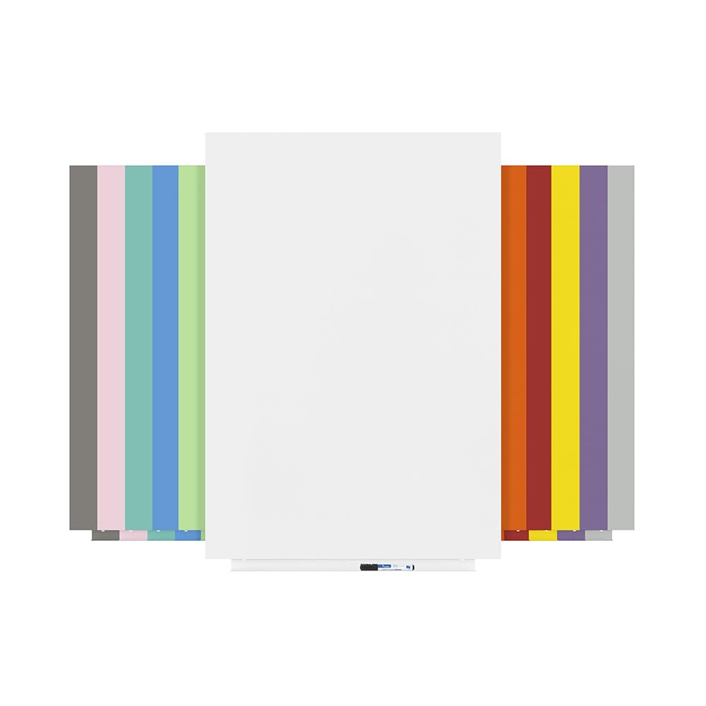 Rocada | Pizarra Blanca Magnética | Pizarra Blanca Sin Marco | Pizarra Imantada de Pared | Borrado en Seco | Bandeja para Rotuladores Incluida |55 x 75 cm