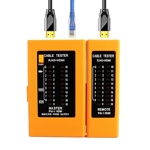 HDMI Cable Tester & RJ45 Network Cable Tester Tool Portable High Definition Multimedia Interface RJ45/cat5 cat5e cat6 cat6a UTP Ethernet LAN Wire Continuity Checker
