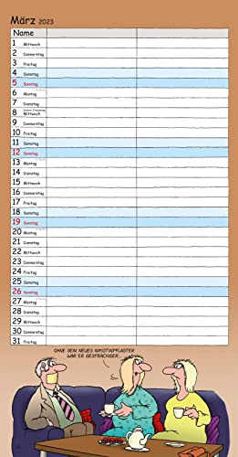 Uli Stein Timer für zwei 2023: Monatskalender für die Wand: Praktischer Wandkalender mit viel Platz zum Eintragen und tollen Cartoons Kalender – Wandkalender, 25. Juli 2022 - Image 5