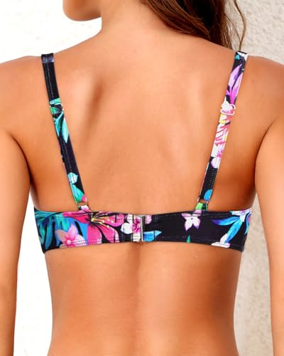Image of Yonique Women Underwire Bikini Top - 2026 Push Up Swimsuit Tops Padded Bra Bahting Suit