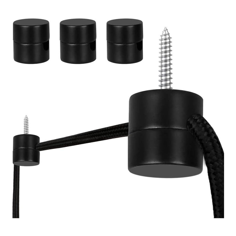 Deckenlampen-Set Mit Haken – 20,3 Cm, Schwarz, Inkl. Montagematerial Für Pendelleuchten