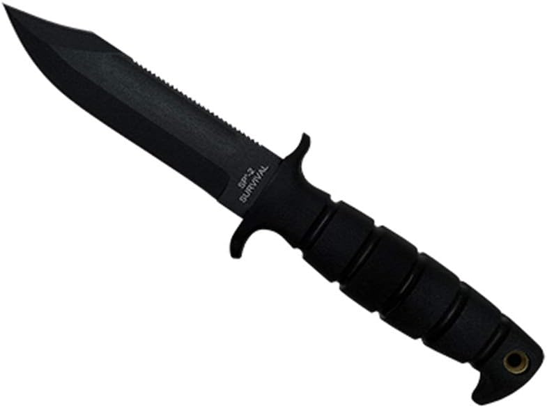 Ontario 8680TC Knife Company Sp-2 Survival Knife W/Nylon Sheath, Overall Length: 10.6", Black
