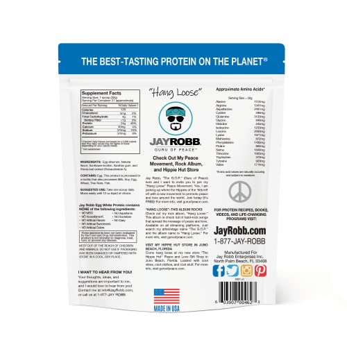 image for Jay Robb Vanilla Egg White Protein Powder, Low Carb, Keto, Vegetarian,