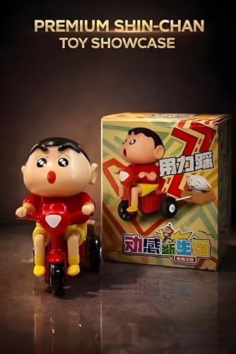 Image of Shiin- Chaan Action Figure with Shiro | Funny Scooter Cartoon Toy | Car Dashboard & Desk Decoration Showpiece | Cute Collectible Gift for Kids, Fans & Adults (Ages 6+)