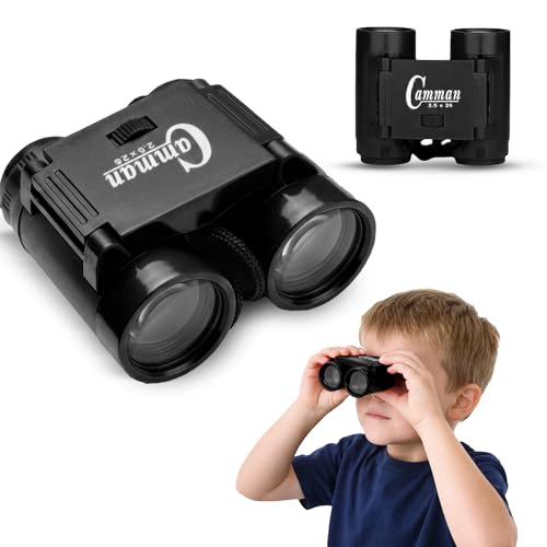 Image of Wembley Mini Binoculars Toy for Kids | Compact and Portable Outdoor Binocular for Boys and Girls | Binocular Toy with Neck String, Focus Adjustment and Ultra Zoom | Educational Birthday Gift (Black)