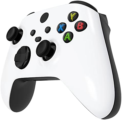 eXtremeRate Replacement Faceplate for Xbox Series X & S Controller - Personalize Your Control - Solid White Custom Front Housing Shell for Xbox Core Wireless Controller [Controller NOT Included] - 3