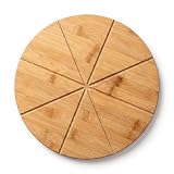 Tabla para Pizza Redonda de Bambú con Ranuras para 8 Porciones | Circular