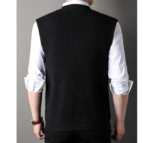Mens Sweater Vest Slim Fit Thick Warm Sleeveless Knit Pullover Waistcoat Knitwear3