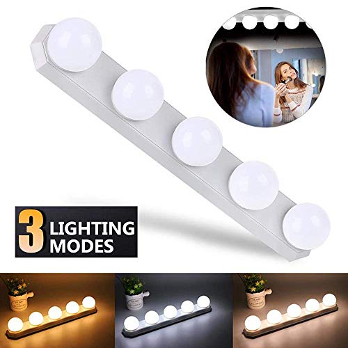 Runoob Portable LED Vanity Mirror Lights Kit with Dimmable Light Bulbs for Bathroom