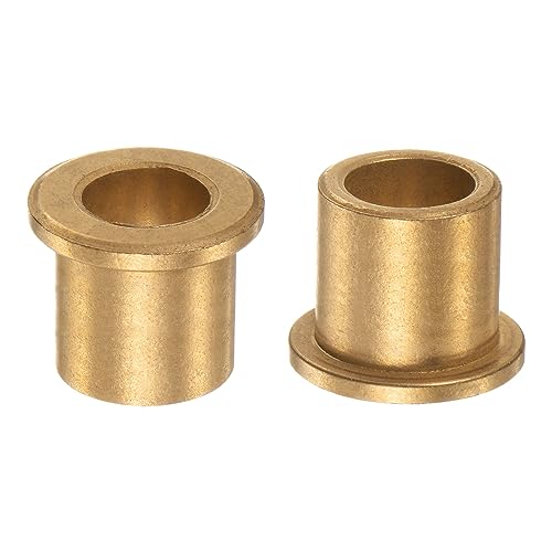 QUARKZMAN 2pcs Bride Roulement Manchon 14 mm Alésage 20 mm OD 20 mm Longueur 3mm Bride Épaisseur Bronze Douille Auto Lubrifiant Bagues Manchon pour Industriel Équipement