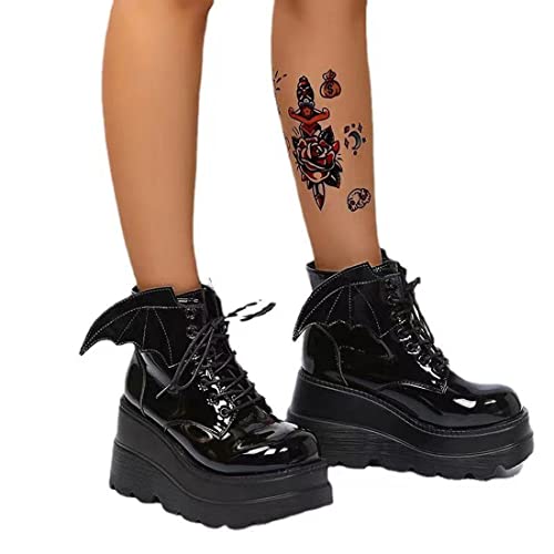 Image of Ulalaza Women Mary Jane Dress Pumps Lolita Shoes Cute Platform Gothic Double Ankle Strap Round Toe Chunky Heel Uniform Pumps Shoes Perfect for School Party Business Work Dance Date Night Club