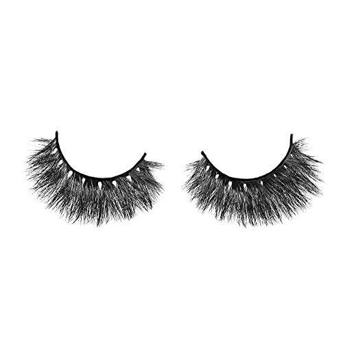 Arison 3D Mink Lashes False Fake Eyelashes Wispy Strips Silk Reusable Handmade Real Long Fur Soft Dramatic Natural Look 1 Pair Package for Women Makeup(D615)
