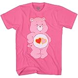 Care Bear Love A Lot Bear T-Shirt (Small) Hot Pink