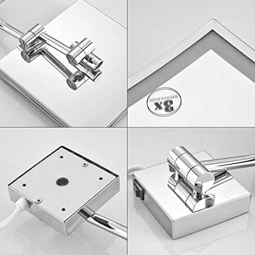 Miroir salle de bain mural LED haut de gamme chromé et design - 6