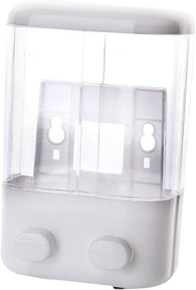 Ciieeo Refillable Chamber Wall Mounted Shower Dispenser for Shampoo Conditioner Liquid Soap Eco Friendly Plastic Suction Push Type Soap Dispenser for Bathroom and Kitchen Use