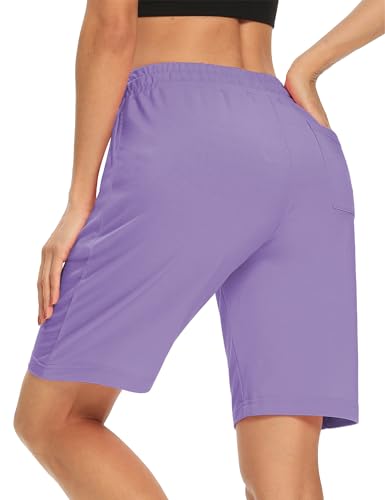 Image of DIBAOLONG Womens Yoga Shorts Loose Comfy Drawstring Lounge Bermuda Shorts with 3 Pockets | Elastic Waist, Comfy Lounge Fit, 3 Pockets