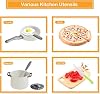 80Pcs Kitchen Playset, Toddler Pretend Cooking with Pots, Pans, Cookware, Food, Picnic Blanket, Fruits, Veges, Shopping Storage Basket, Dessert , Learning Gift for Girls Boys (White) #4